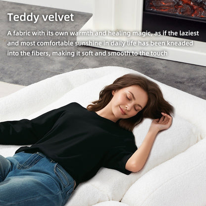 Fauteuil pliant avec 5 positions réglables, fauteuil de sol moelleux pour jeux, méditation et détente