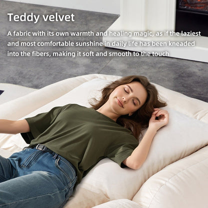 Fauteuil pliant avec 5 positions réglables, fauteuil de sol moelleux pour jeux, méditation et détente