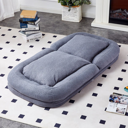 Fauteuil pliant avec 5 positions réglables, fauteuil de sol moelleux pour jeux, méditation et détente