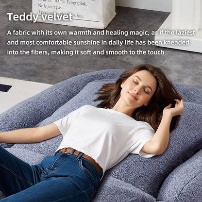 Fauteuil pliant avec 5 positions réglables, fauteuil de sol moelleux pour jeux, méditation et détente