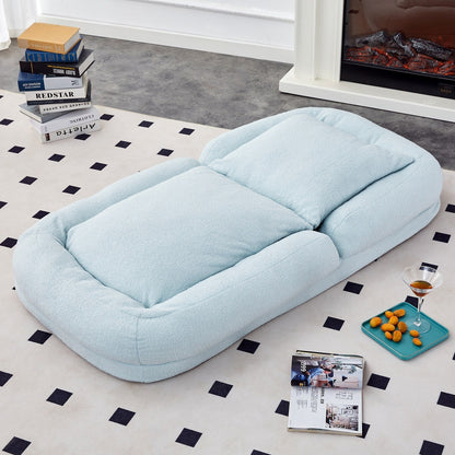 Fauteuil pliant avec 5 positions réglables, fauteuil de sol moelleux pour jeux, méditation et détente