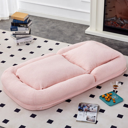 Fauteuil pliant avec 5 positions réglables, fauteuil de sol moelleux pour jeux, méditation et détente