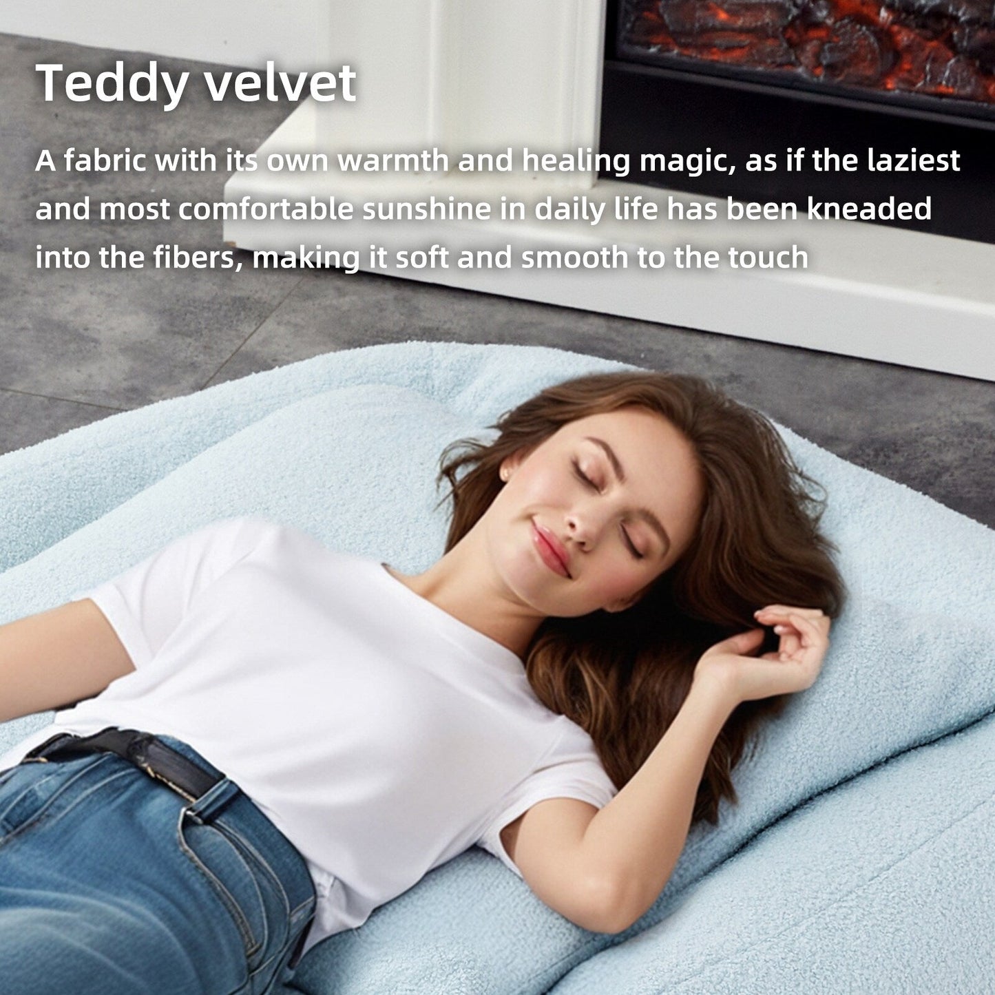 Fauteuil pliant avec 5 positions réglables, fauteuil de sol moelleux pour jeux, méditation et détente