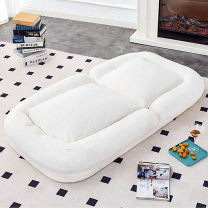 Fauteuil pliant avec 5 positions réglables, fauteuil de sol moelleux pour jeux, méditation et détente