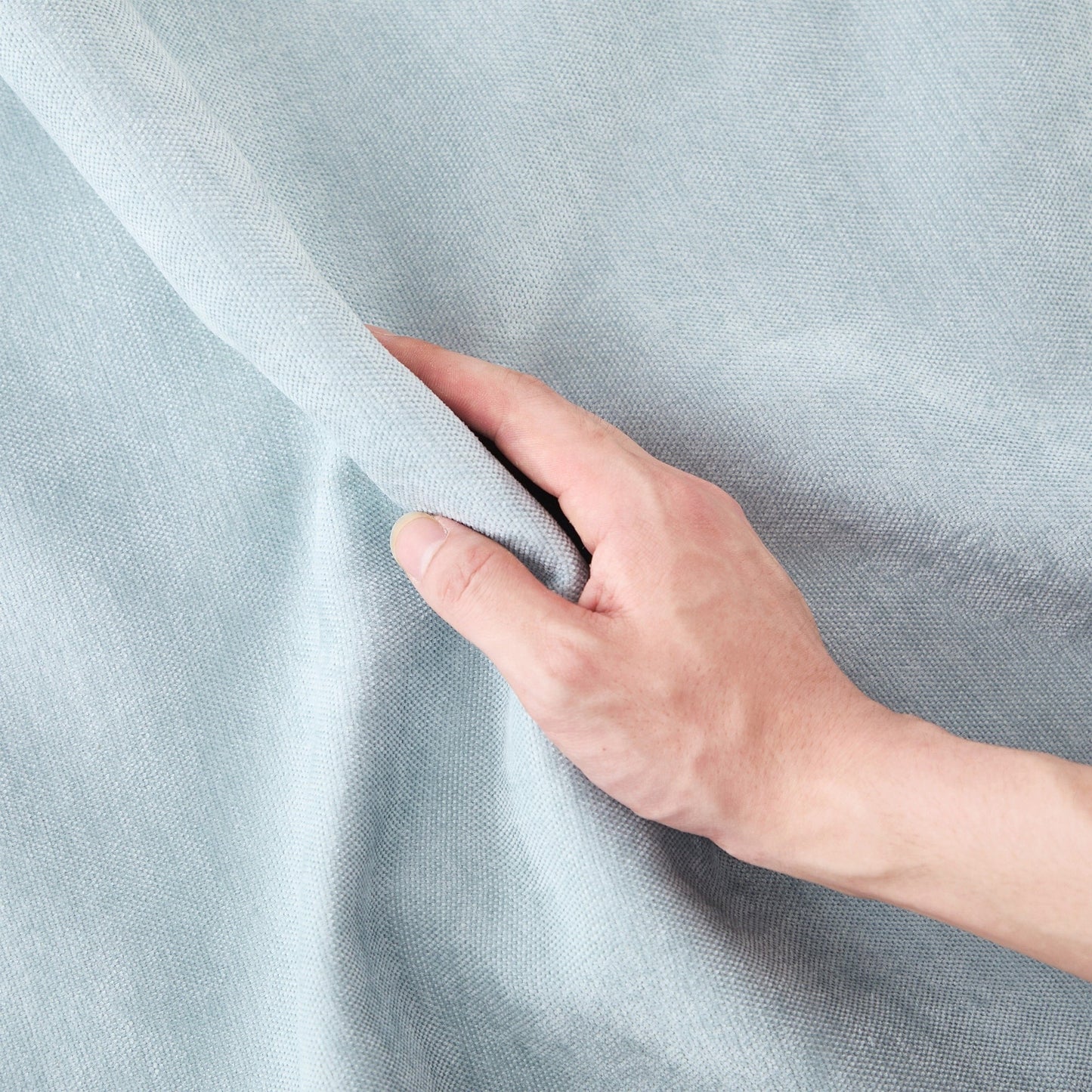 Canapé quatre places en chenille avec coussin lombaire