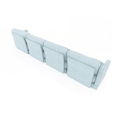 Canapé quatre places en chenille avec coussin lombaire