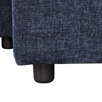 Canapé-lit sectionnel 3 places en L avec rangement et coussins amovibles pour salon et appartement