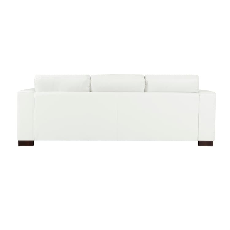 Canapé surdimensionné en cuir véritable - Confort ultime Canapé de salon du milieu du siècle Canapé moderne avec pieds en bloc robustes