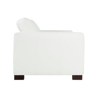 Canapé surdimensionné en cuir véritable - Confort ultime Canapé de salon du milieu du siècle Canapé moderne avec pieds en bloc robustes