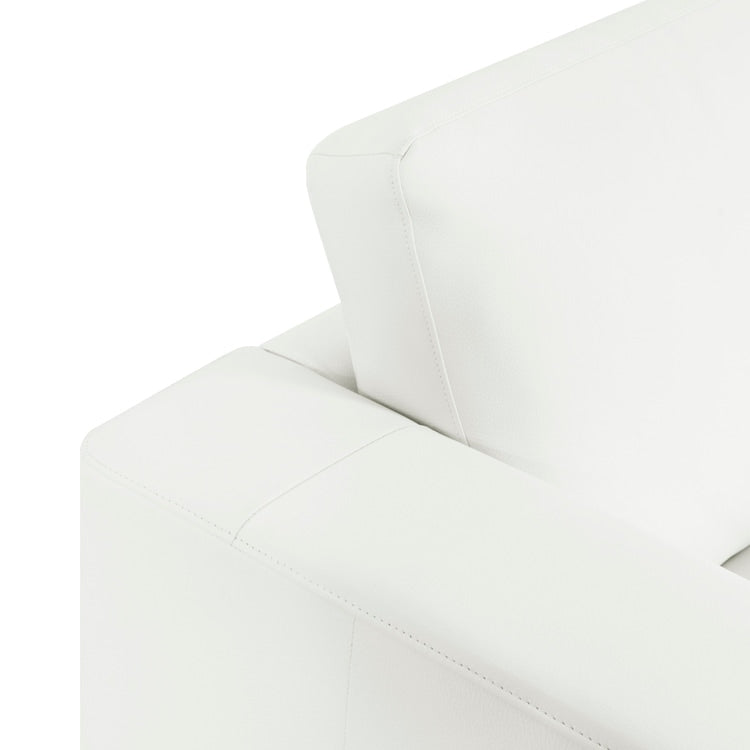 Canapé surdimensionné en cuir véritable - Confort ultime Canapé de salon du milieu du siècle Canapé moderne avec pieds en bloc robustes