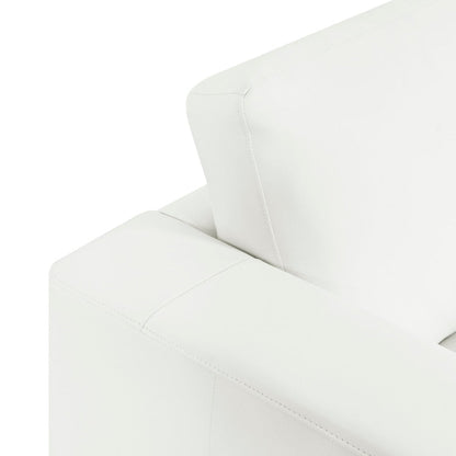 Canapé surdimensionné en cuir véritable - Confort ultime Canapé de salon du milieu du siècle Canapé moderne avec pieds en bloc robustes