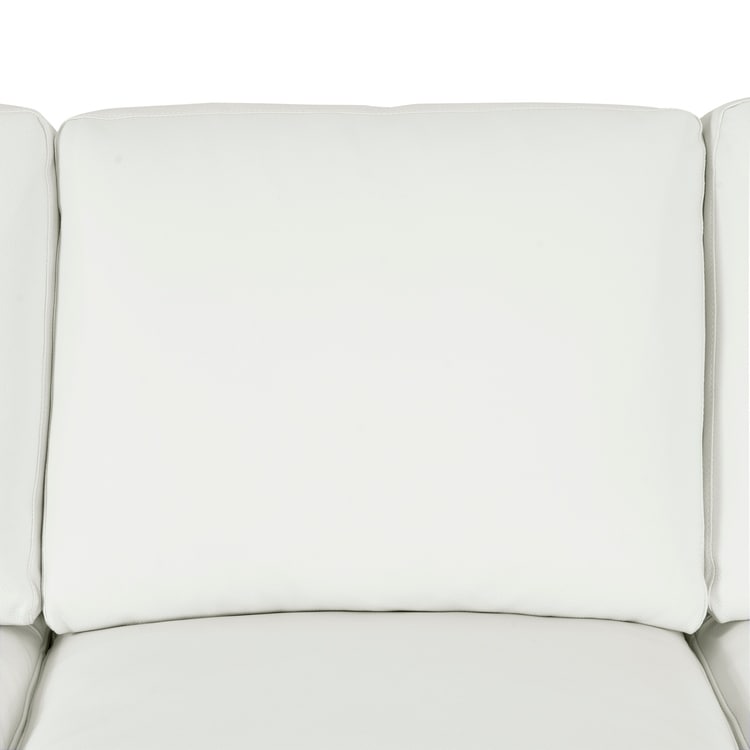 Canapé surdimensionné en cuir véritable - Confort ultime Canapé de salon du milieu du siècle Canapé moderne avec pieds en bloc robustes