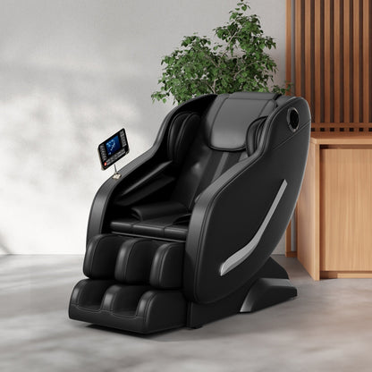 Fauteuil de massage complet inclinable à gravité zéro avec airbags, thermothérapie et haut-parleurs Hi-Fi, commande par écran tactile LCD