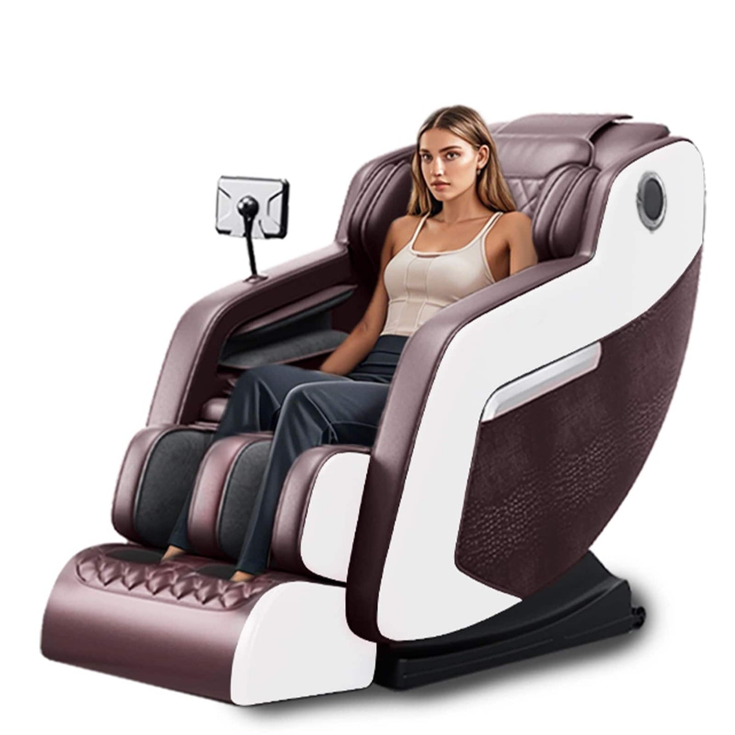 Fauteuil de massage complet du corps, fauteuil inclinable à gravité zéro, massage par thermothérapie, système de massage à air et techniques de shiatsu et de pétrissage