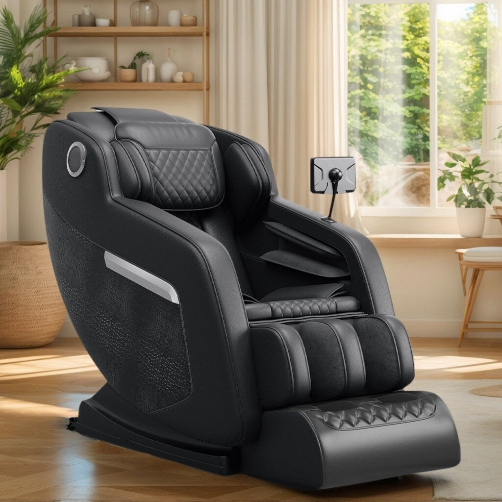 Fauteuil de massage complet du corps, fauteuil inclinable à gravité zéro, massage par thermothérapie, système de massage à air et techniques de shiatsu et de pétrissage