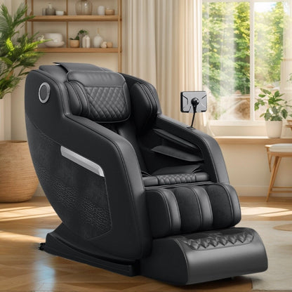 Fauteuil de massage complet du corps, fauteuil inclinable à gravité zéro, massage par thermothérapie, système de massage à air et techniques de shiatsu et de pétrissage