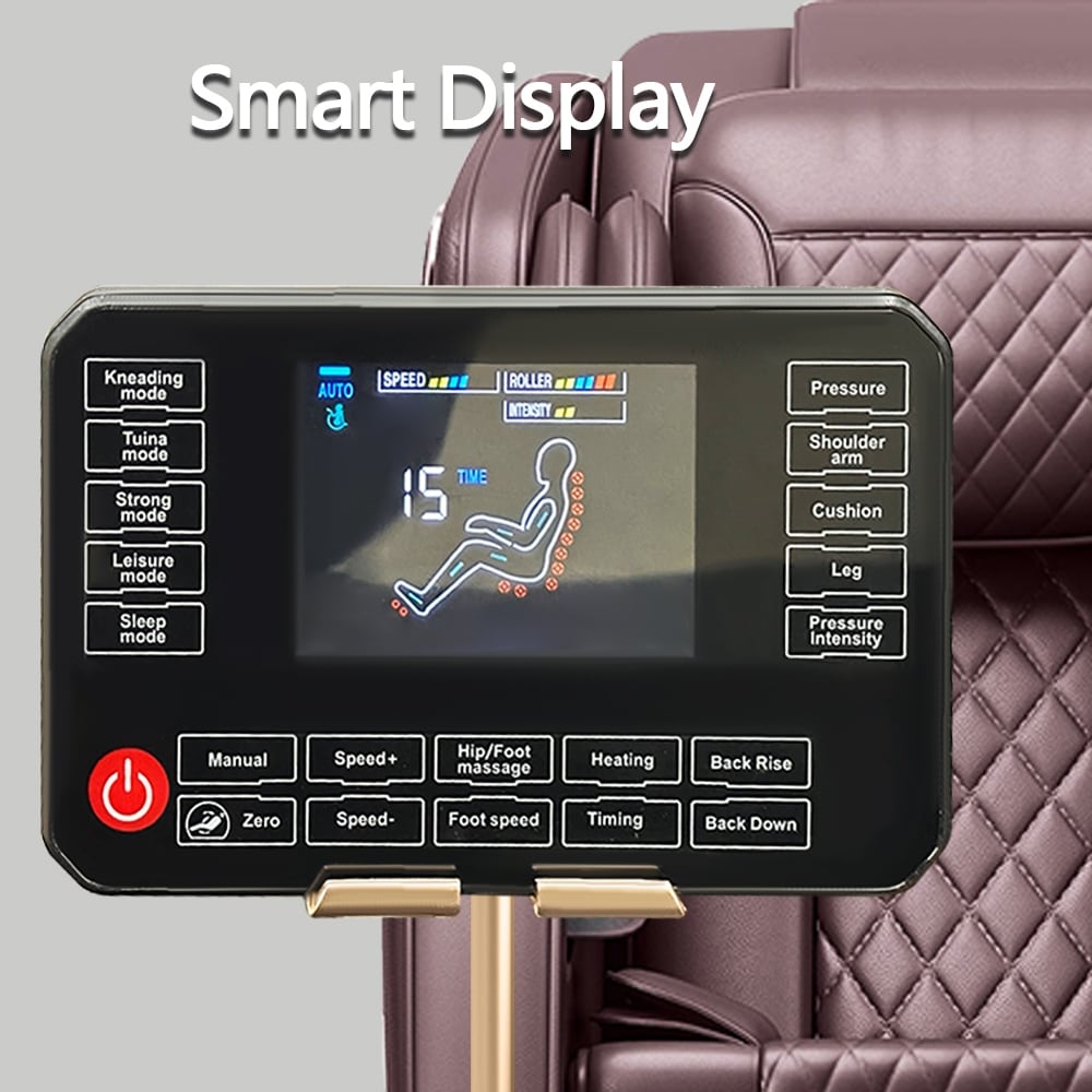 Fauteuil de massage complet du corps, fauteuil inclinable à gravité zéro, massage par thermothérapie, système de massage à air et techniques de shiatsu et de pétrissage