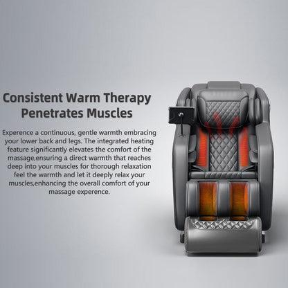 Fauteuil de massage complet du corps, fauteuil inclinable à gravité zéro, massage par thermothérapie, système de massage à air et techniques de shiatsu et de pétrissage