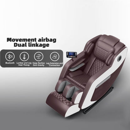 Fauteuil de massage complet du corps, fauteuil inclinable à gravité zéro, massage par thermothérapie, système de massage à air et techniques de shiatsu et de pétrissage