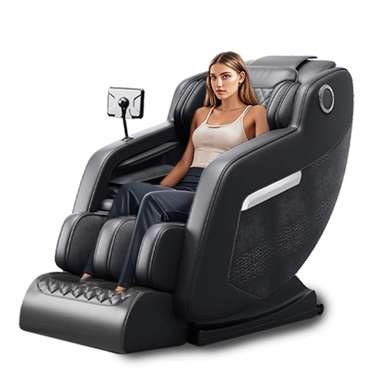 Fauteuil de massage complet du corps, fauteuil inclinable à gravité zéro, massage par thermothérapie, système de massage à air et techniques de shiatsu et de pétrissage