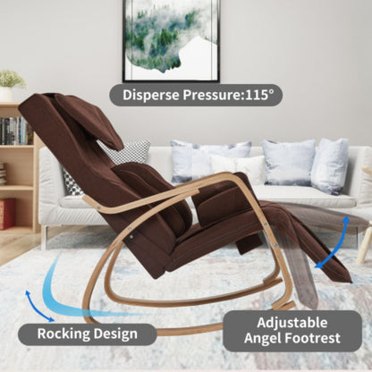 Fauteuil inclinable à air comprimé avec fonction massage complète, fauteuil de relaxation réglable à bascule avec coussin en coton