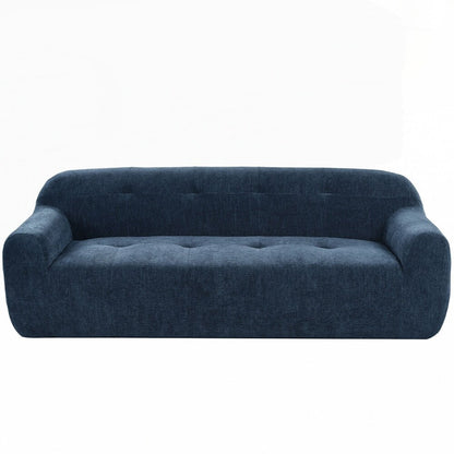 Canapé 3 places en tissu chenille entièrement capitonné et à compression éponge