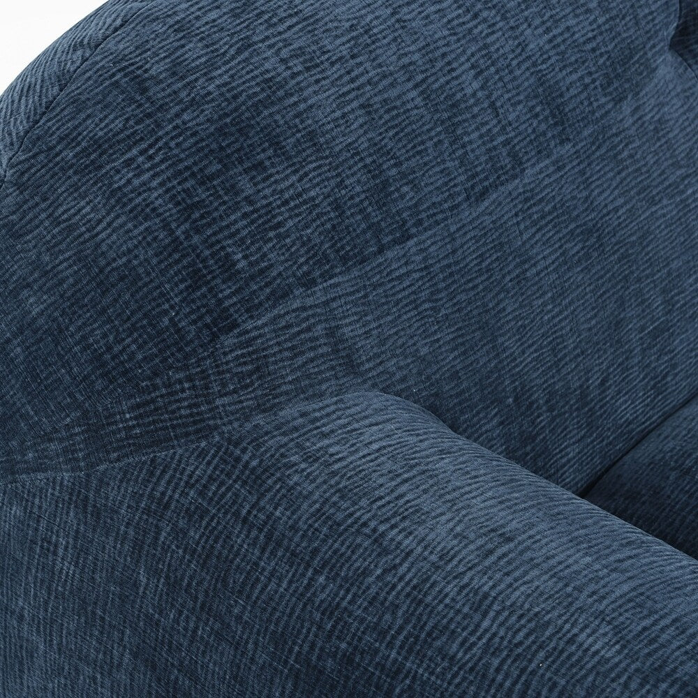 Canapé 3 places en tissu chenille entièrement capitonné et à compression éponge