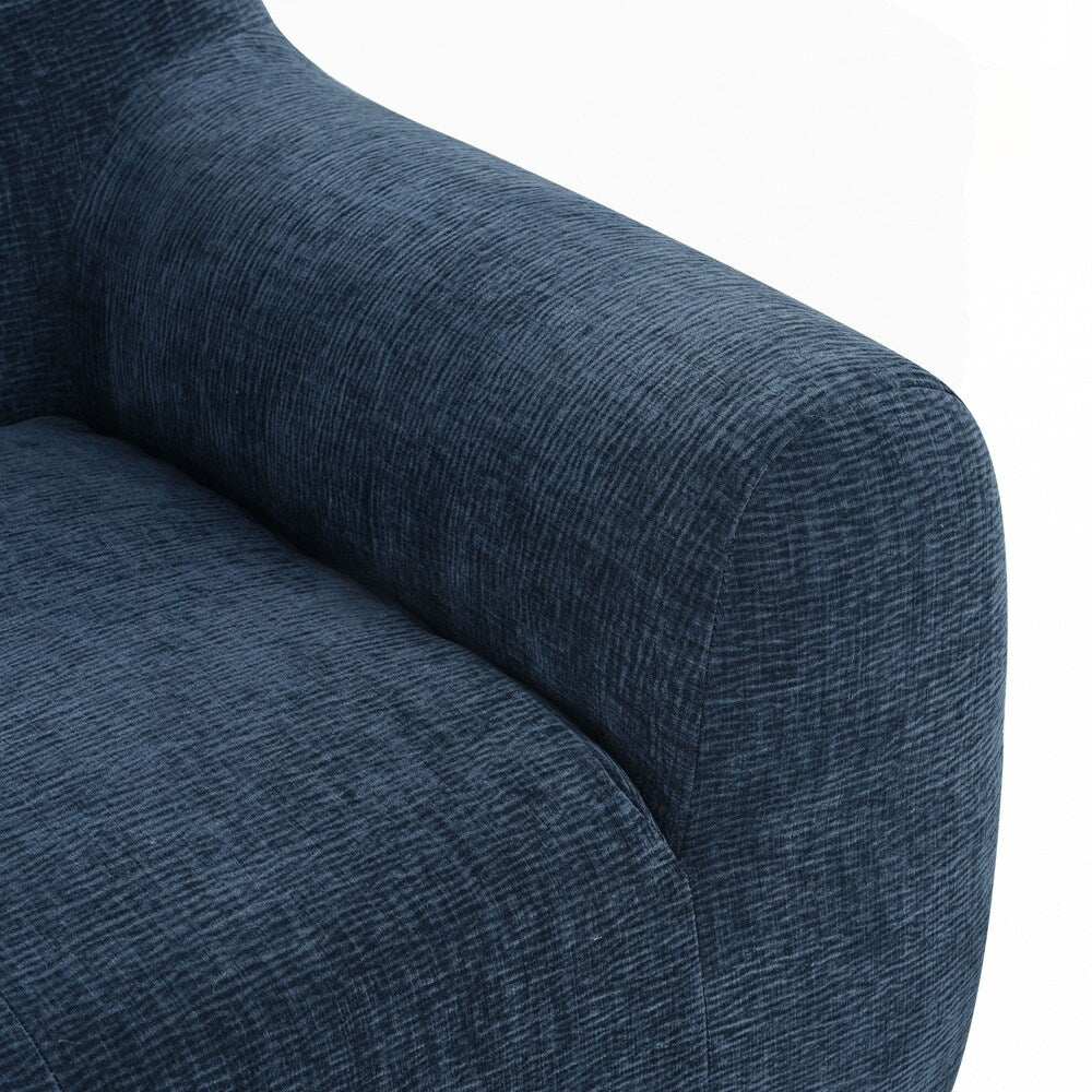 Canapé 3 places en tissu chenille entièrement capitonné et à compression éponge