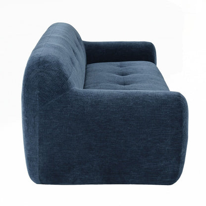 Canapé 3 places en tissu chenille entièrement capitonné et à compression éponge