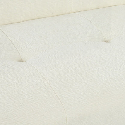 Canapé 3 places en tissu chenille entièrement capitonné et à compression éponge