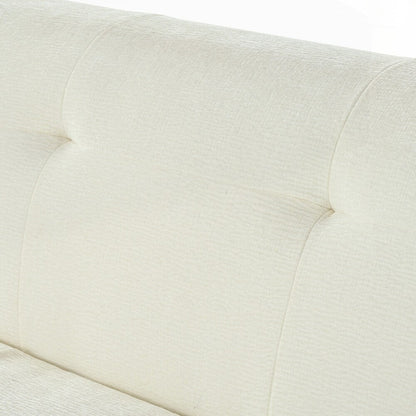 Canapé 3 places en tissu chenille entièrement capitonné et à compression éponge