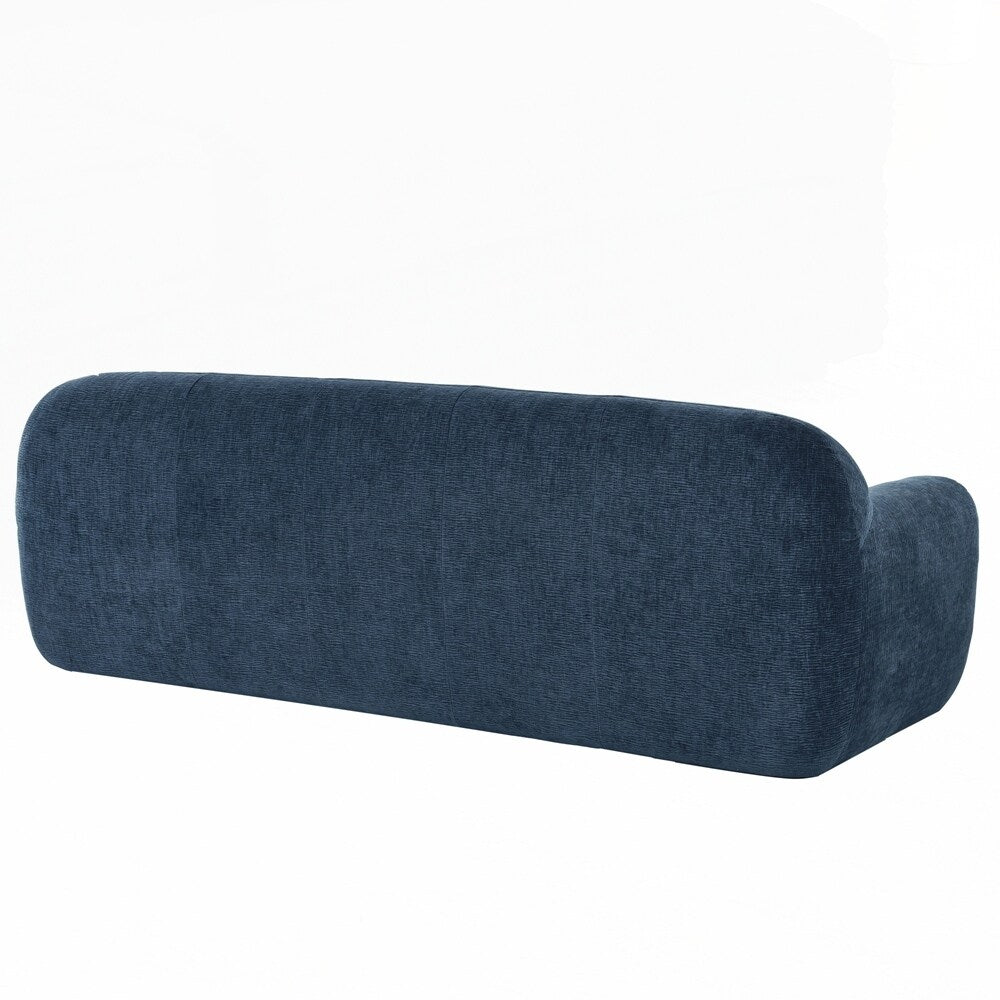 Canapé 3 places en tissu chenille entièrement capitonné et à compression éponge