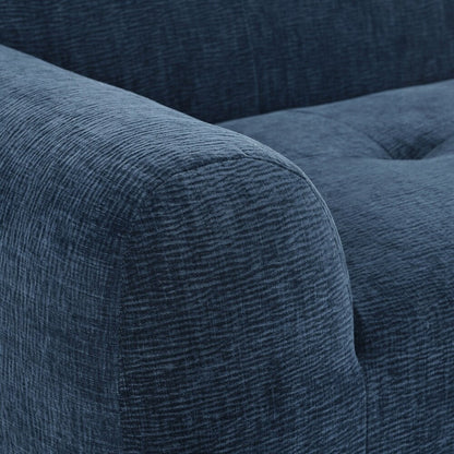 Canapé 3 places en tissu chenille entièrement capitonné et à compression éponge