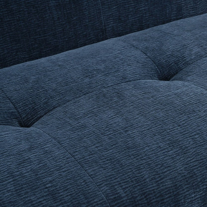 Canapé 3 places en tissu chenille entièrement capitonné et à compression éponge