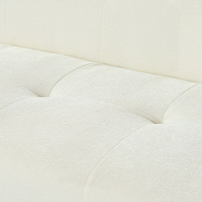 Canapé 3 places en tissu chenille entièrement capitonné et à compression éponge