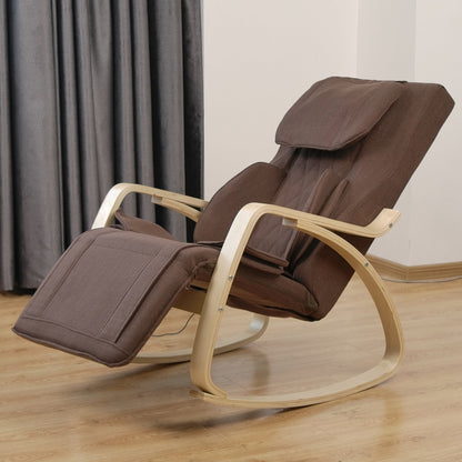Fonction de massage complète - Pression d'air - Fauteuil à bascule confortable et relaxant, fauteuil de détente avec coussin en tissu de coton