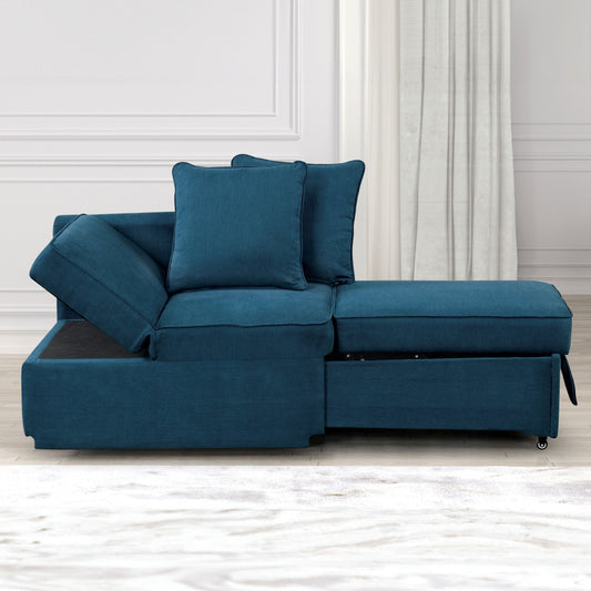 Canapé convertible moderne Araminta de Furniture of America avec lit gigogne et oreillers