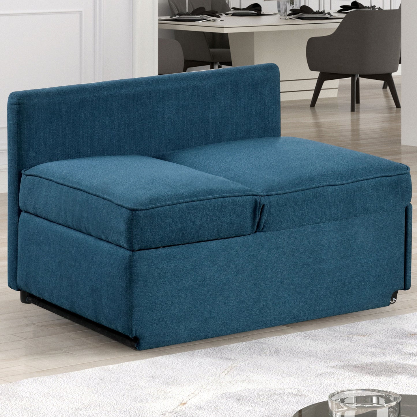 Canapé convertible moderne Araminta de Furniture of America avec lit gigogne et oreillers