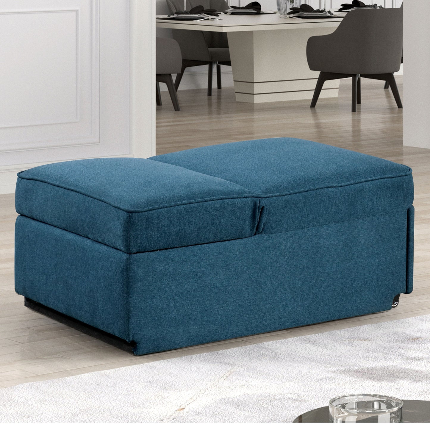 Canapé convertible moderne Araminta de Furniture of America avec lit gigogne et oreillers