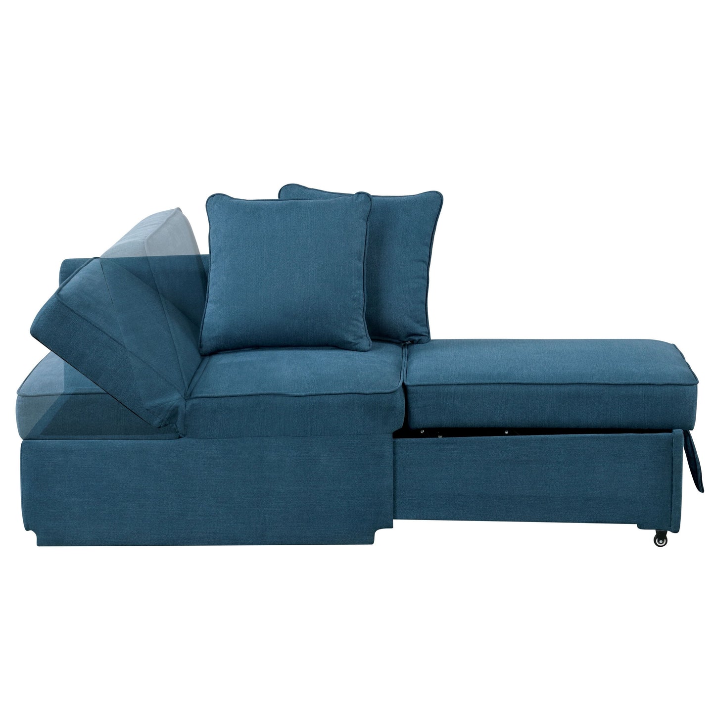 Canapé convertible moderne Araminta de Furniture of America avec lit gigogne et oreillers