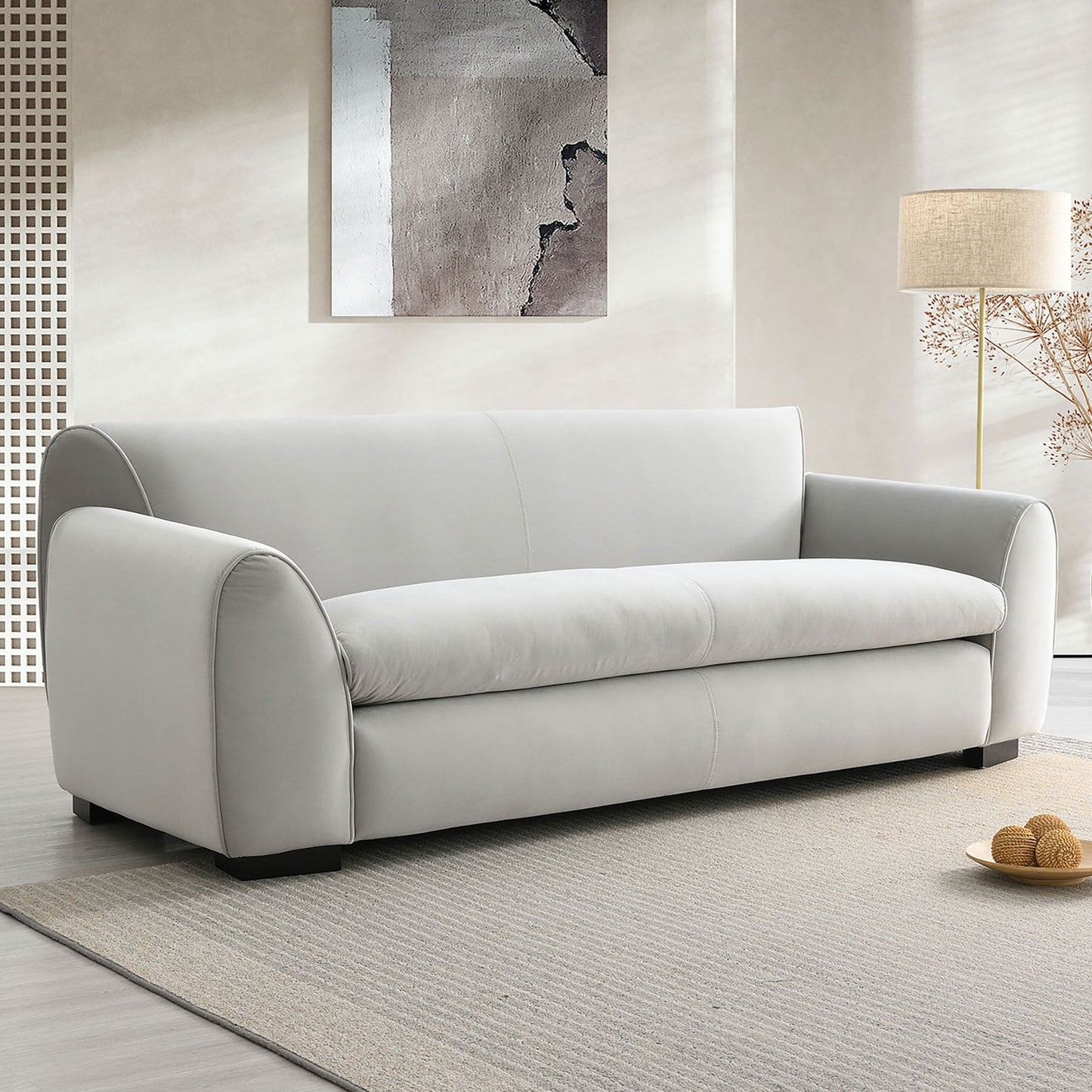 Canapé de style banc moderne Corwin de Furniture of America avec tissu certifié OEKO TEX