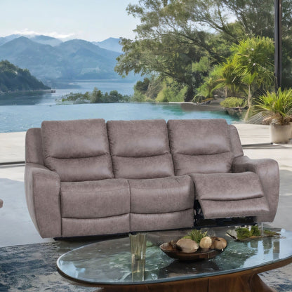 Canapé inclinable électrique surdimensionné moderne Evelio de Furniture of America avec ports USB