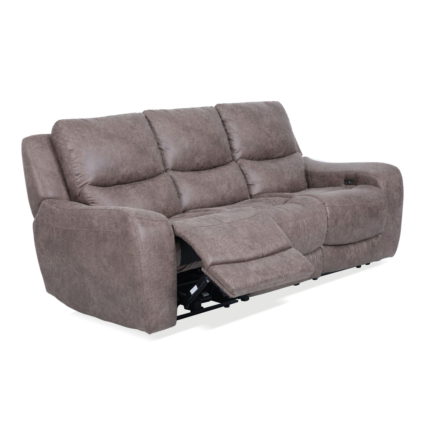 Canapé inclinable électrique surdimensionné moderne Evelio de Furniture of America avec ports USB