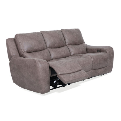 Canapé inclinable électrique surdimensionné moderne Evelio de Furniture of America avec ports USB