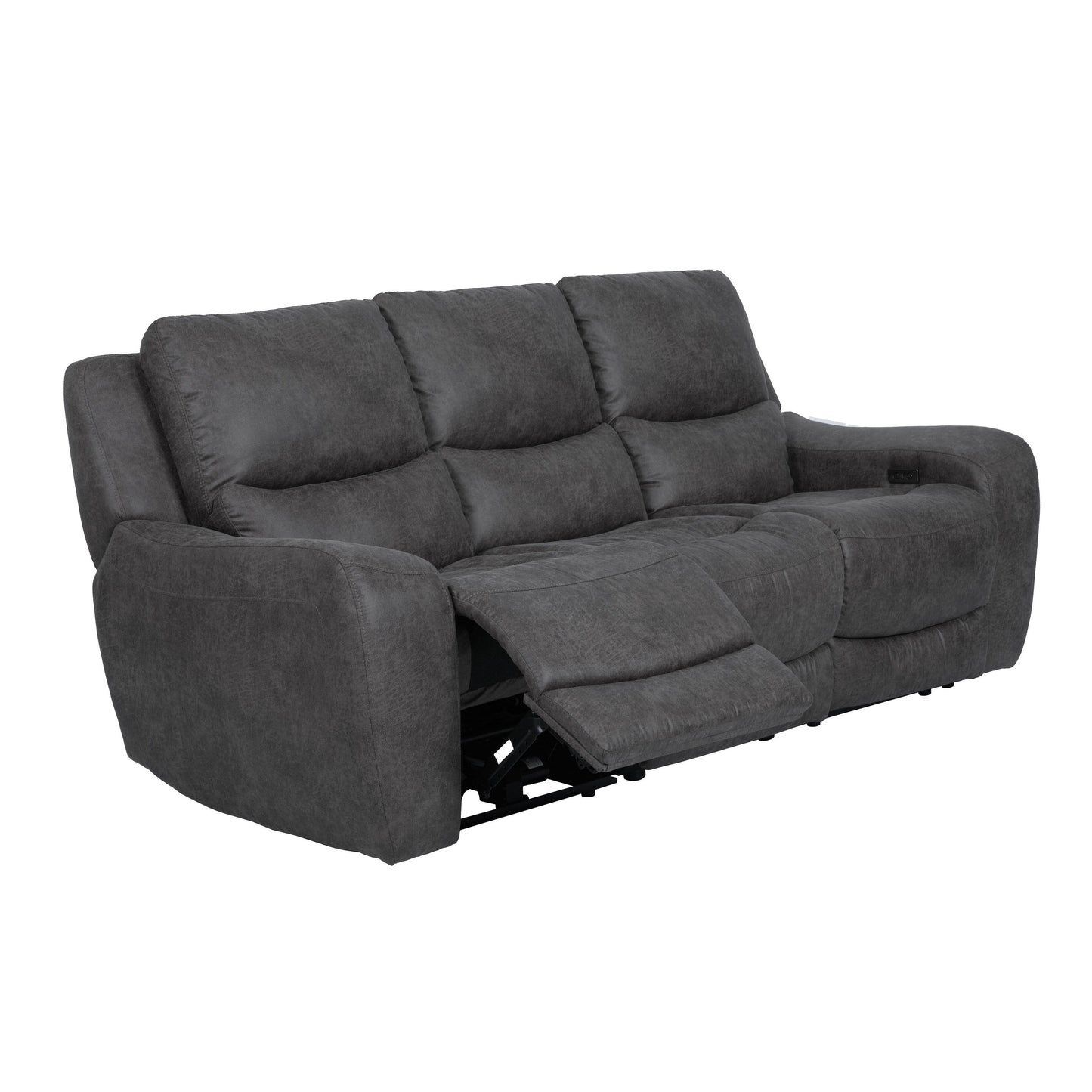 Canapé inclinable électrique surdimensionné moderne Evelio de Furniture of America avec ports USB