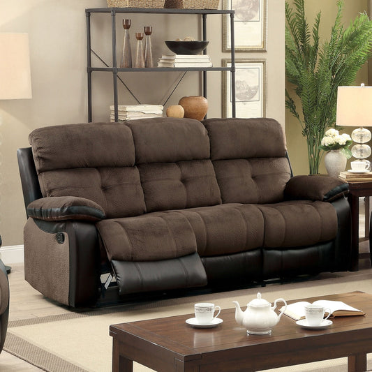 Canapé inclinable transitionnel en tissu marron Champion de Ferg par Furniture of America