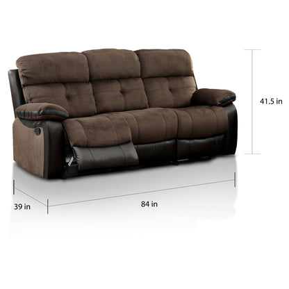 Canapé inclinable transitionnel en tissu marron Champion de Ferg par Furniture of America