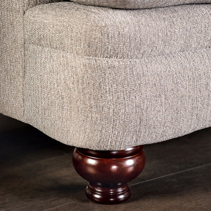 Canapé Frane Transitional Beige Chenille avec Coussin en T par Furniture of America