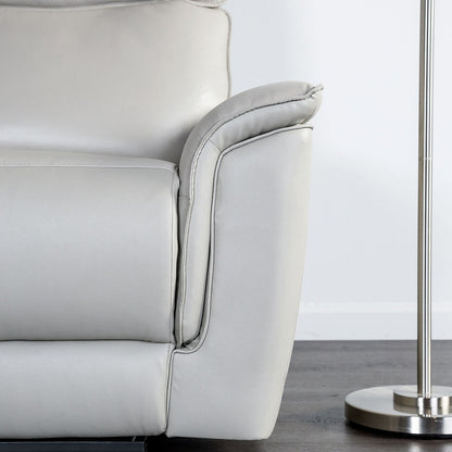 Canapé inclinable manuel Marty Modern Leather Match de Furniture of America avec accoudoirs rembourrés évasés