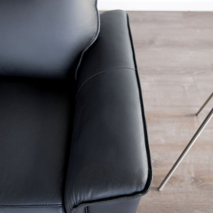 Canapé inclinable manuel Marty Modern Leather Match de Furniture of America avec accoudoirs rembourrés évasés